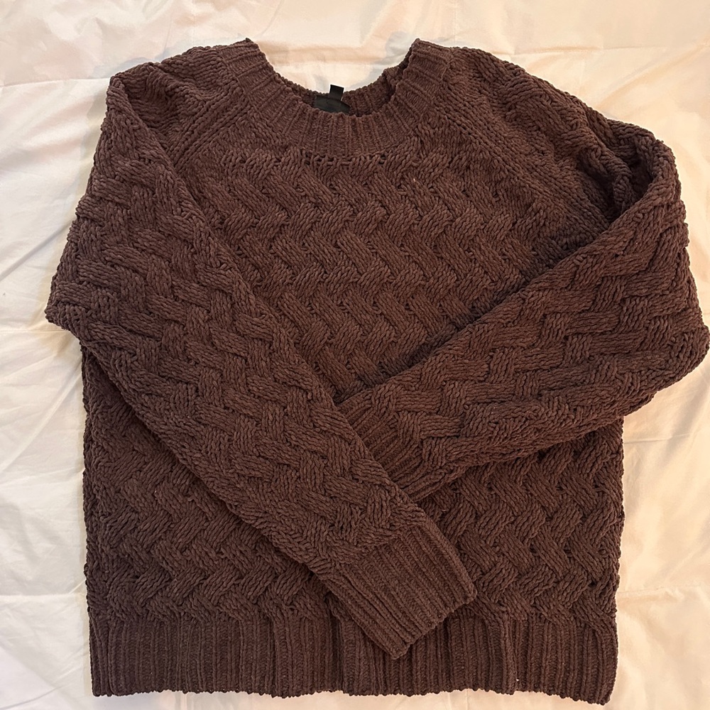 Bobeau Chocolate Textured Pullover